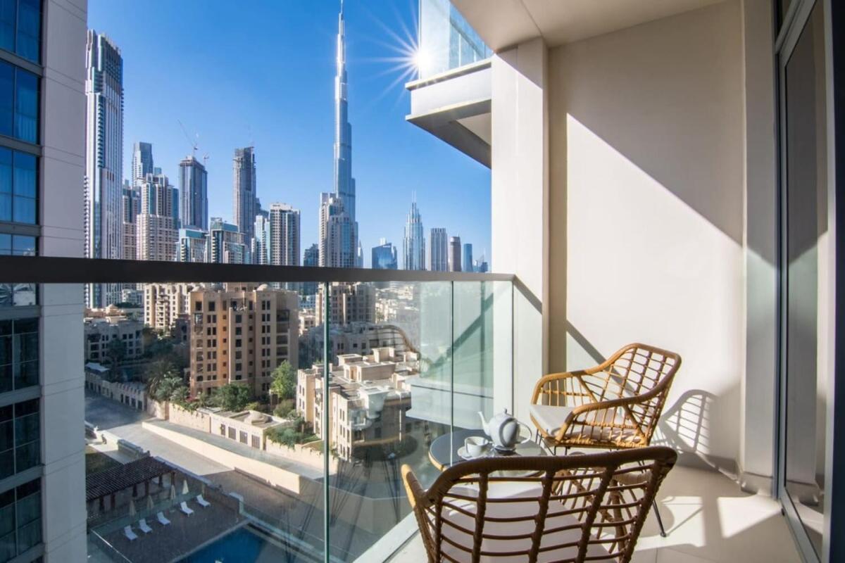 두바이 Silkhaus Design 1Bdr With Burj Khalifa View In New Tower 아파트 외부 사진